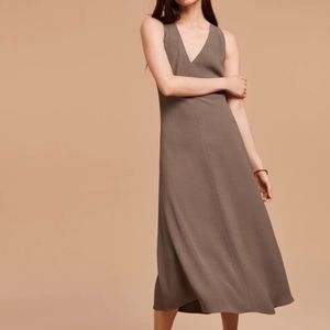 Aritzia Midi Dress in Taupe